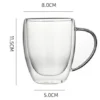 Gennemsigtig kaffekop med hank 350ml 4 stk. - Billede 1