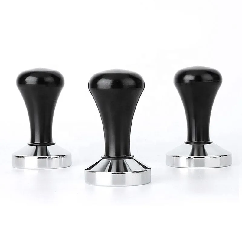Tamper 51mm - rustfrit stål & sort håndtag